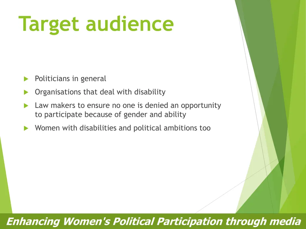 target audience