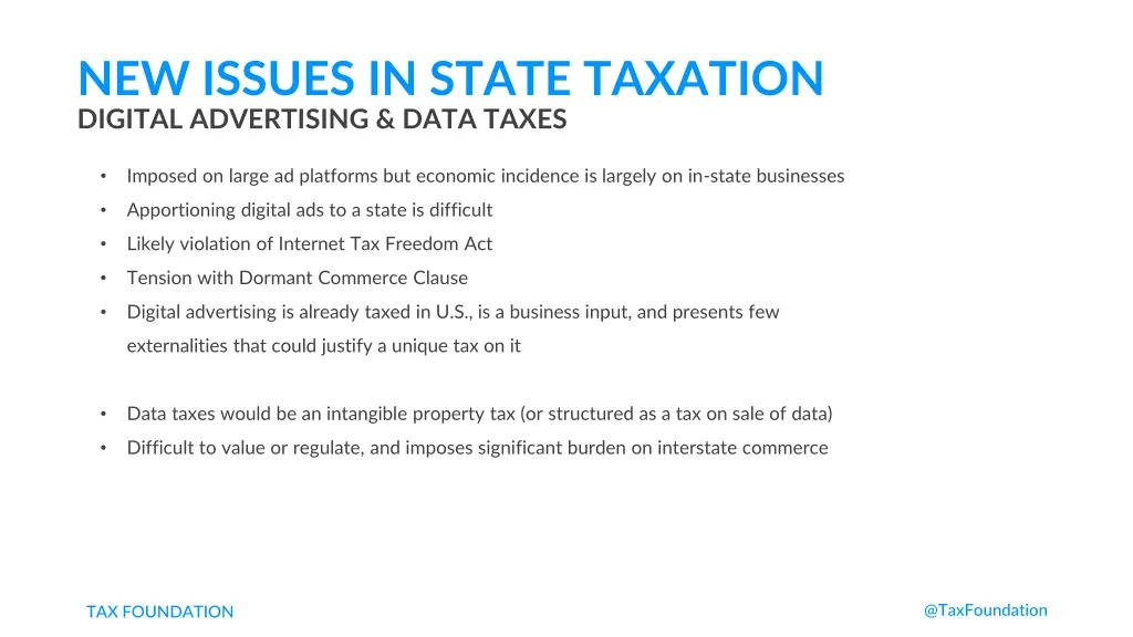 new issues in state taxation digital advertising