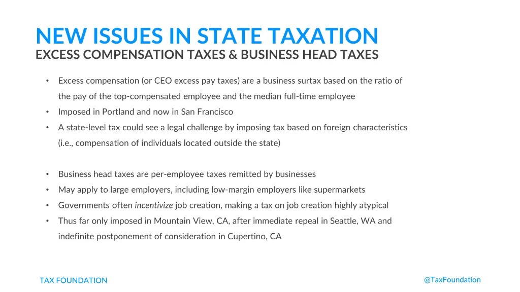 new issues in state taxation excess compensation