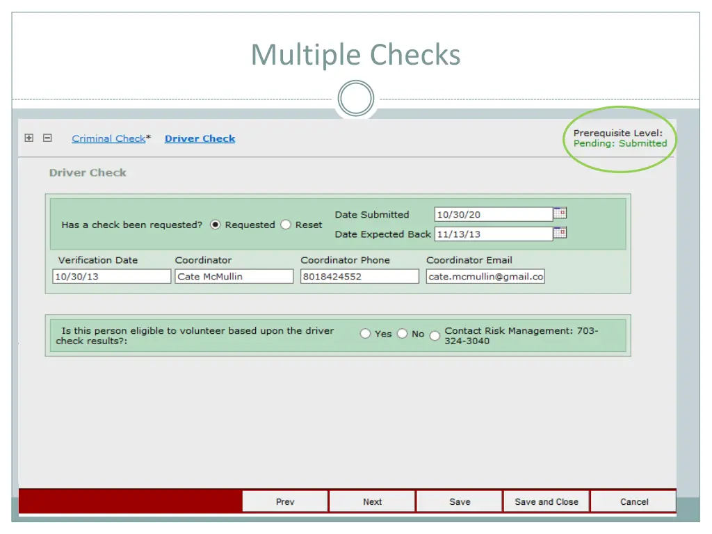 multiple checks