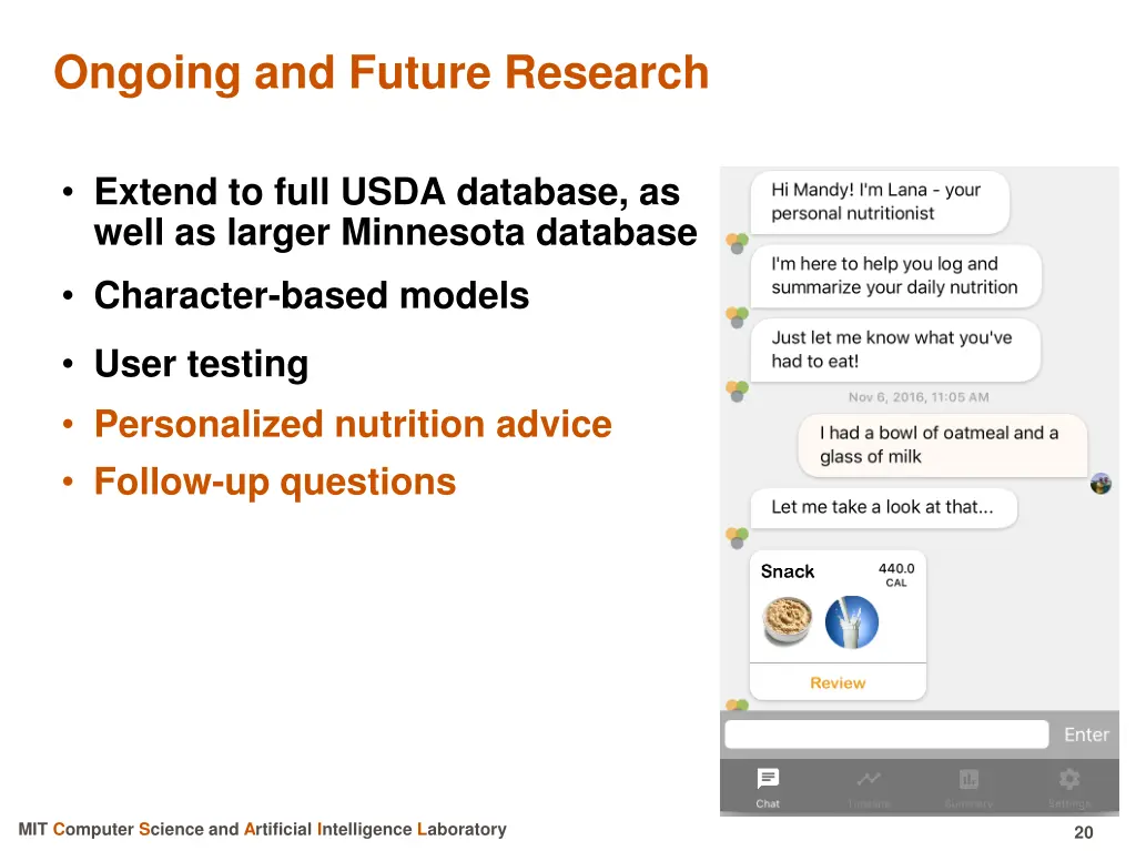 ongoing and future research