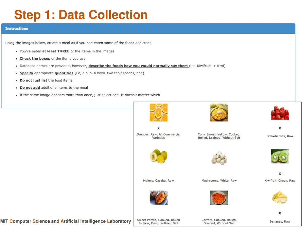 step 1 data collection