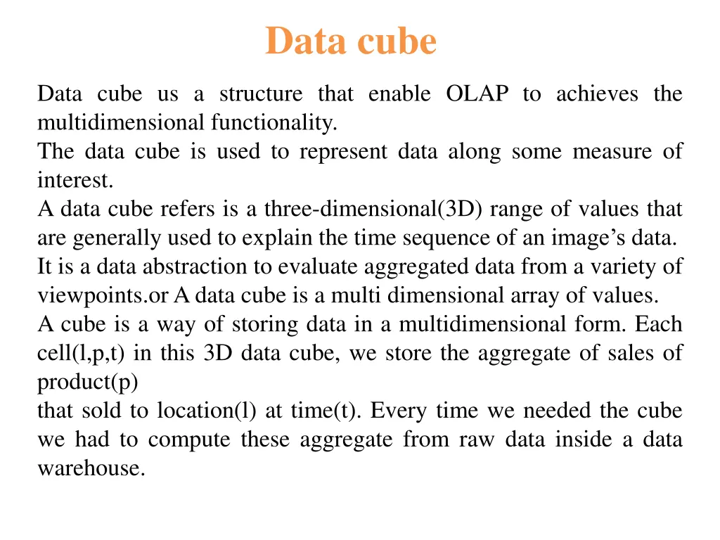 data cube