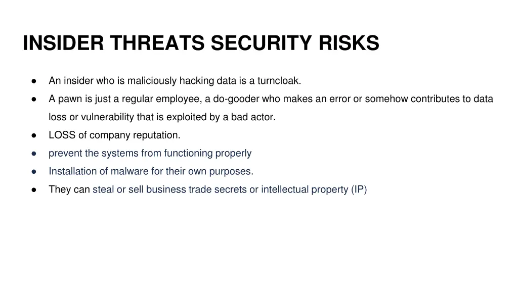 insider threats security risks
