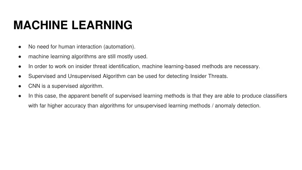 machine learning