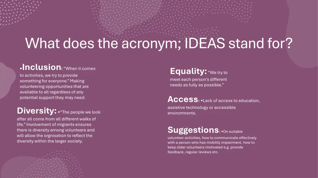what does the acronym ideas stand for