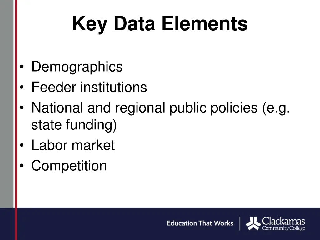 key data elements
