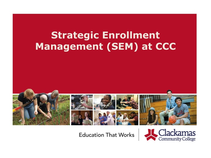 strategic enrollment management sem at ccc