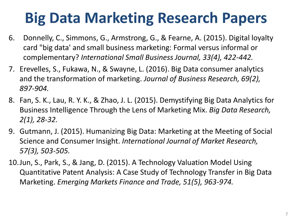 big data marketing research papers 1