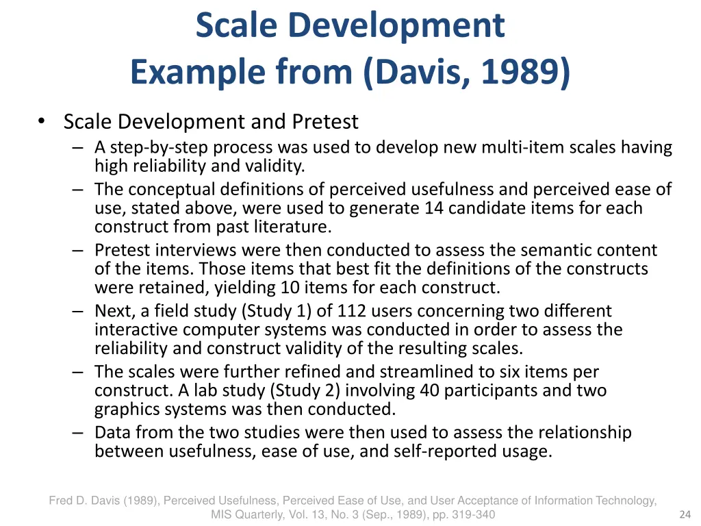 scale development example from davis 1989 1