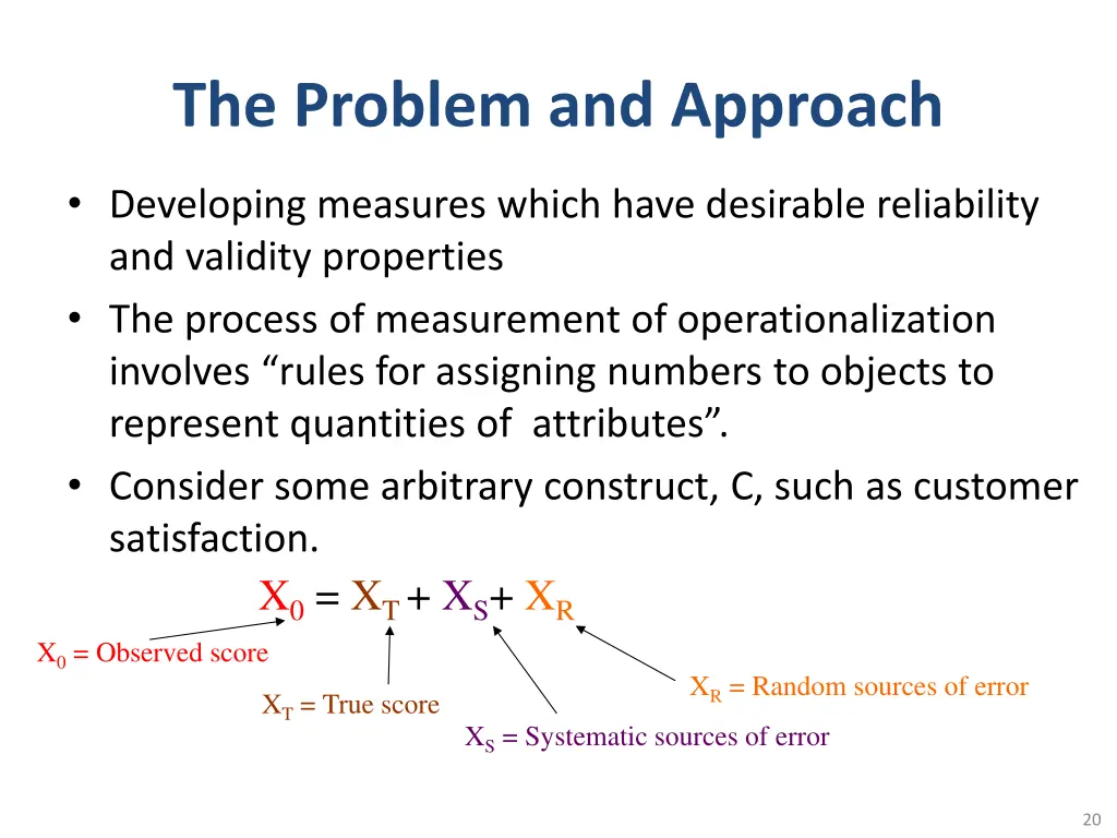 the problem and approach