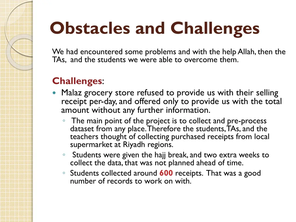 obstacles and challenges