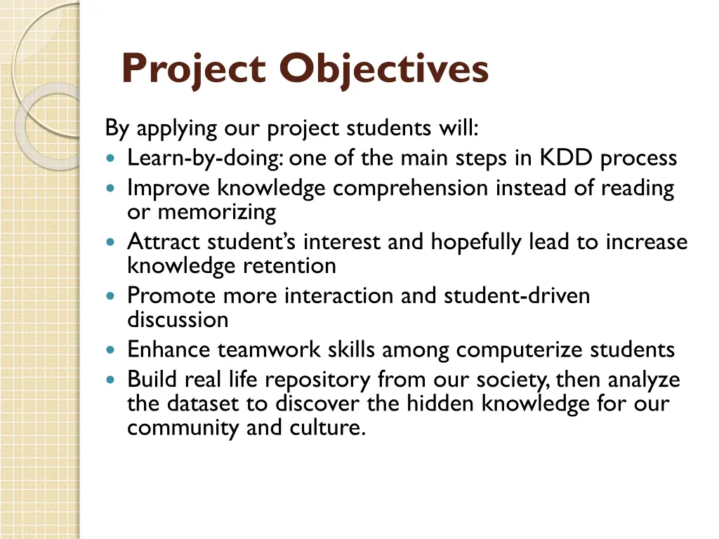 project objectives 2