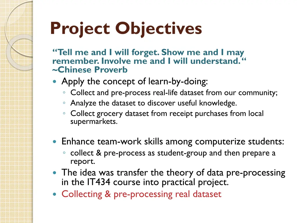 project objectives