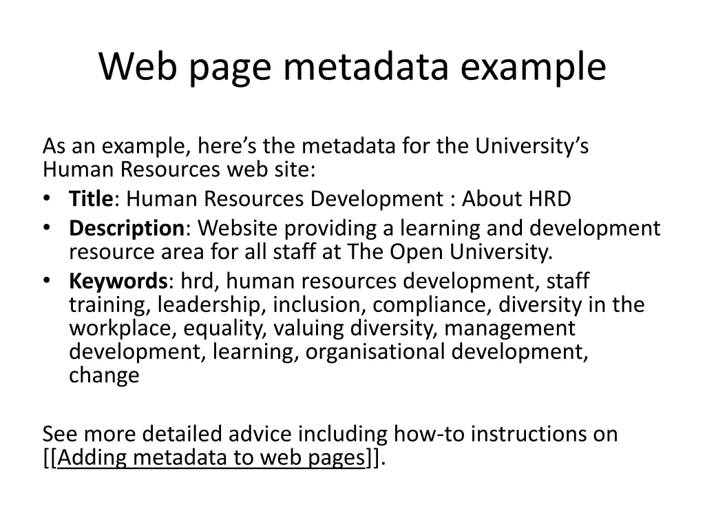 web page metadata example
