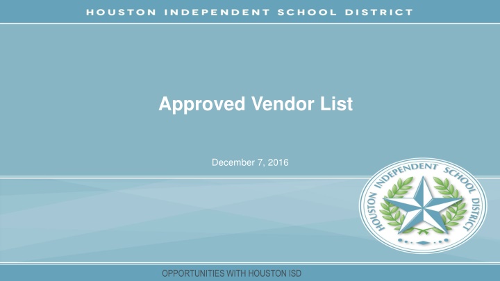 approved vendor list