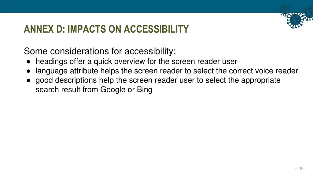 annex d impacts on accessibility