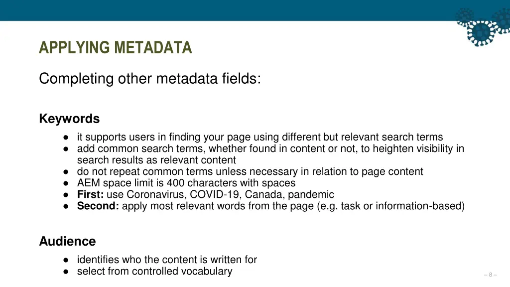 applying metadata 2