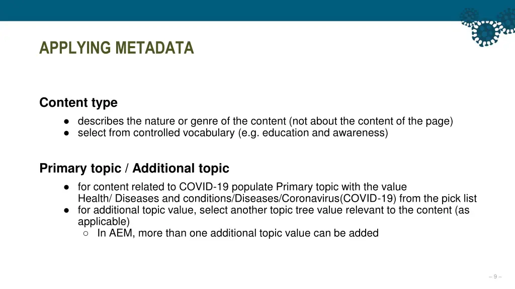 applying metadata 3