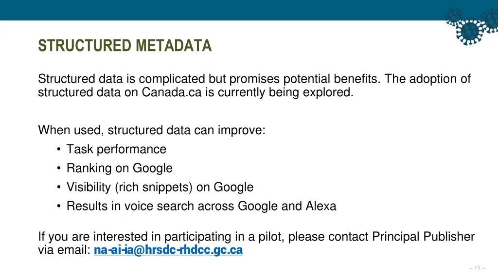 structured metadata
