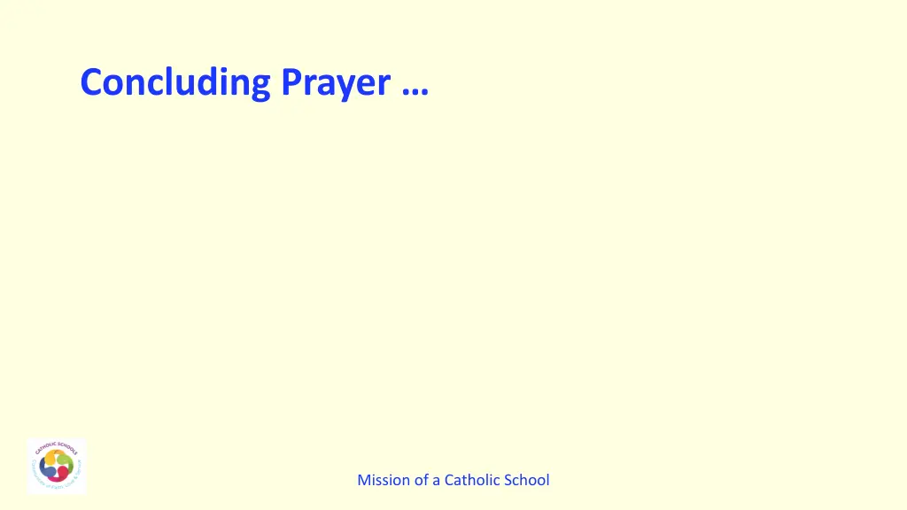 concluding prayer
