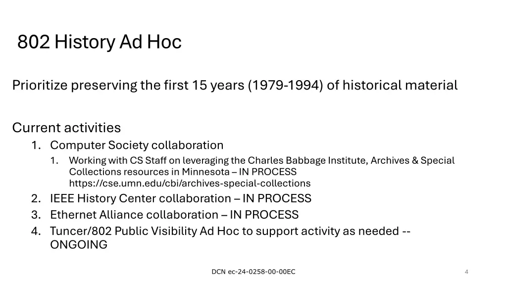 802 history ad hoc