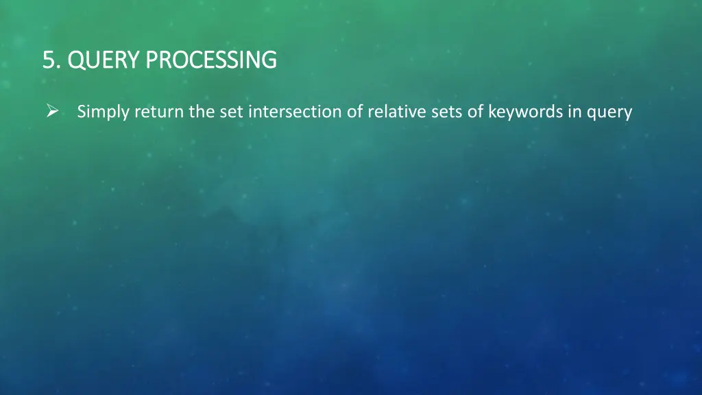 5 query processing 5 query processing