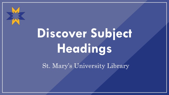 discover subject headings