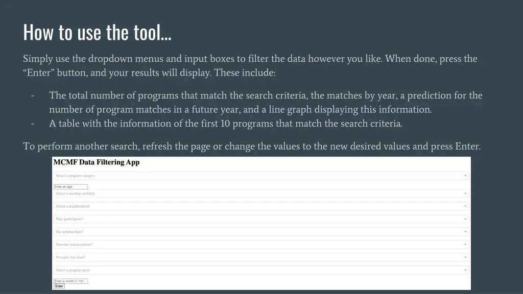 how to use the tool 1