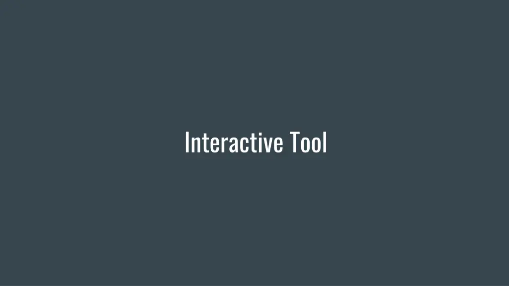 interactive tool