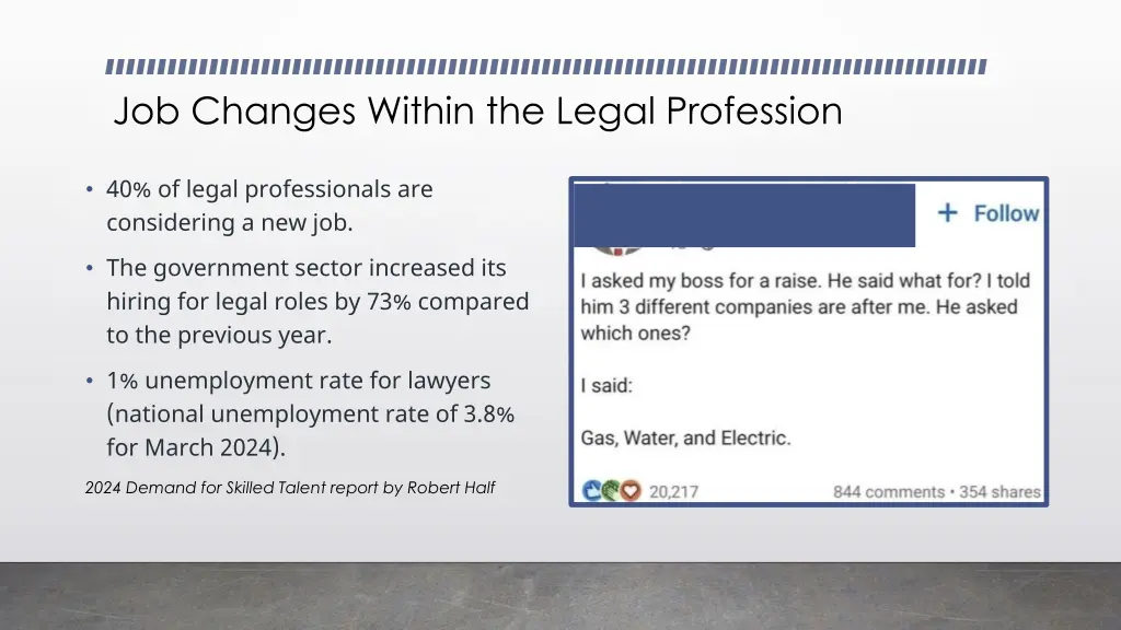 job changes within the legal profession