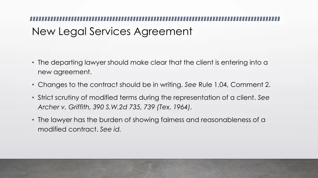 new legal services agreement