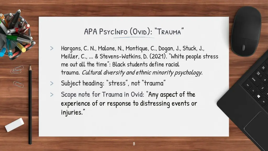 apa psycinfo ovid trauma