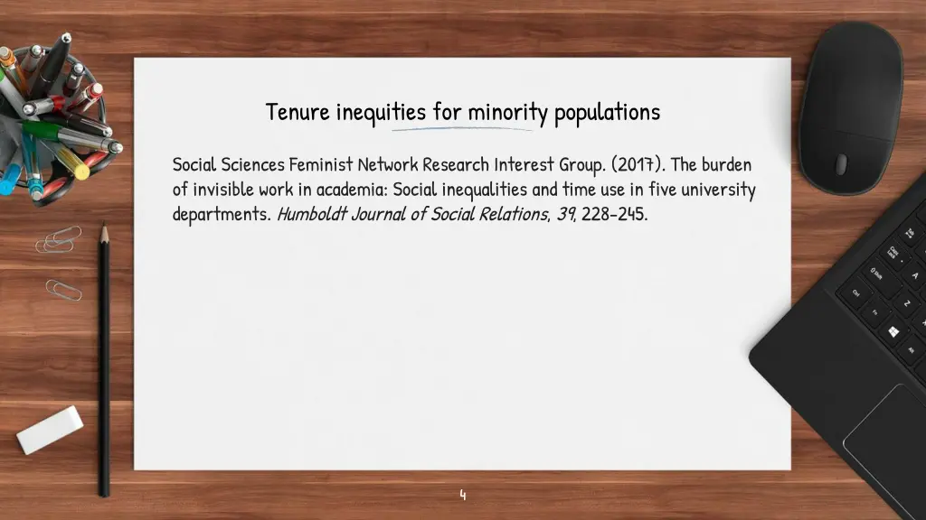 tenure inequities for minority populations
