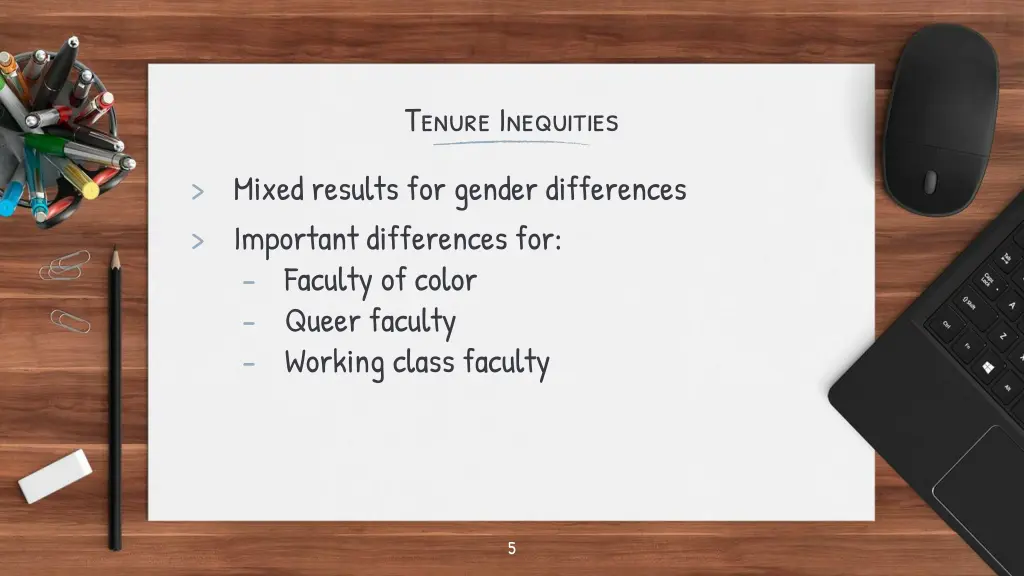 tenure inequities