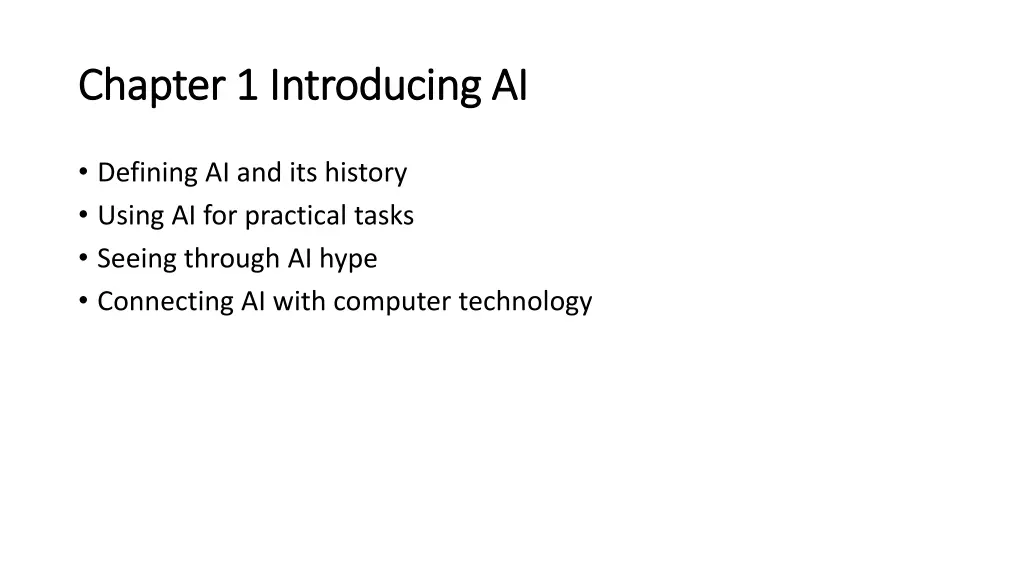 chapter 1 introducing ai chapter 1 introducing ai