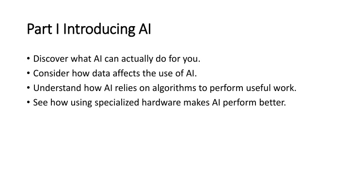 part i introducing ai part i introducing ai