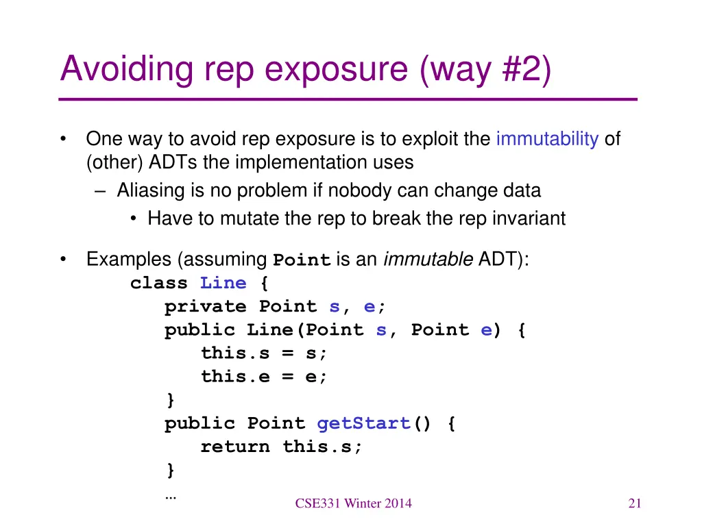 avoiding rep exposure way 2