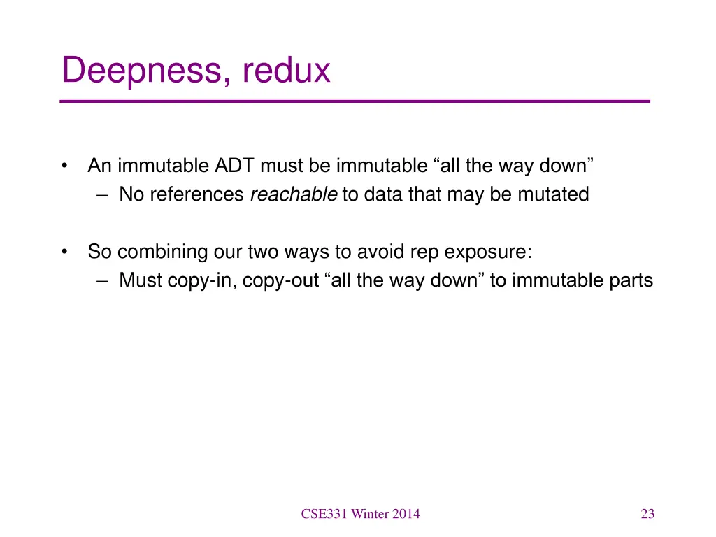 deepness redux