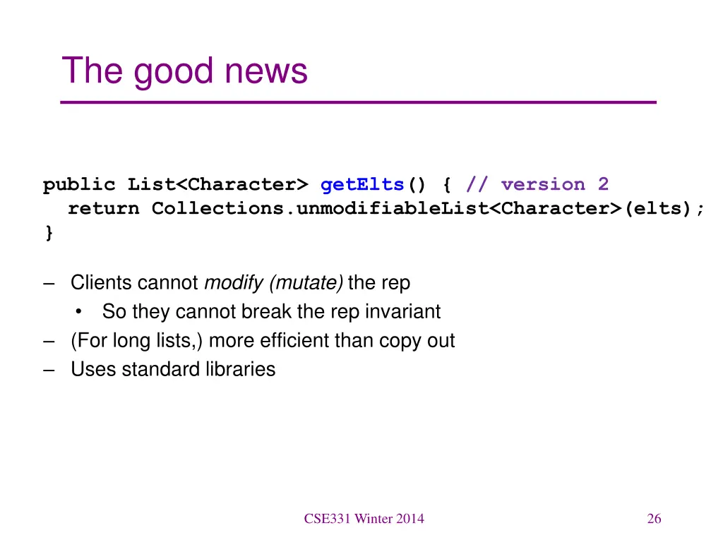 the good news
