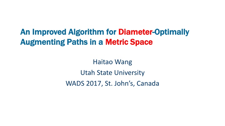an improved algorithm for an improved algorithm