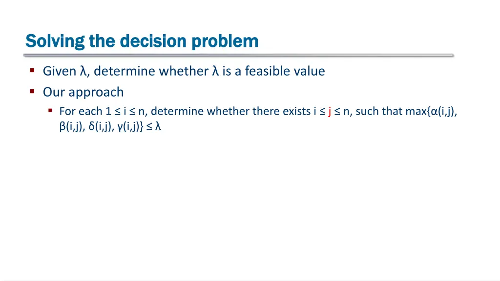 solving the decision problem solving the decision
