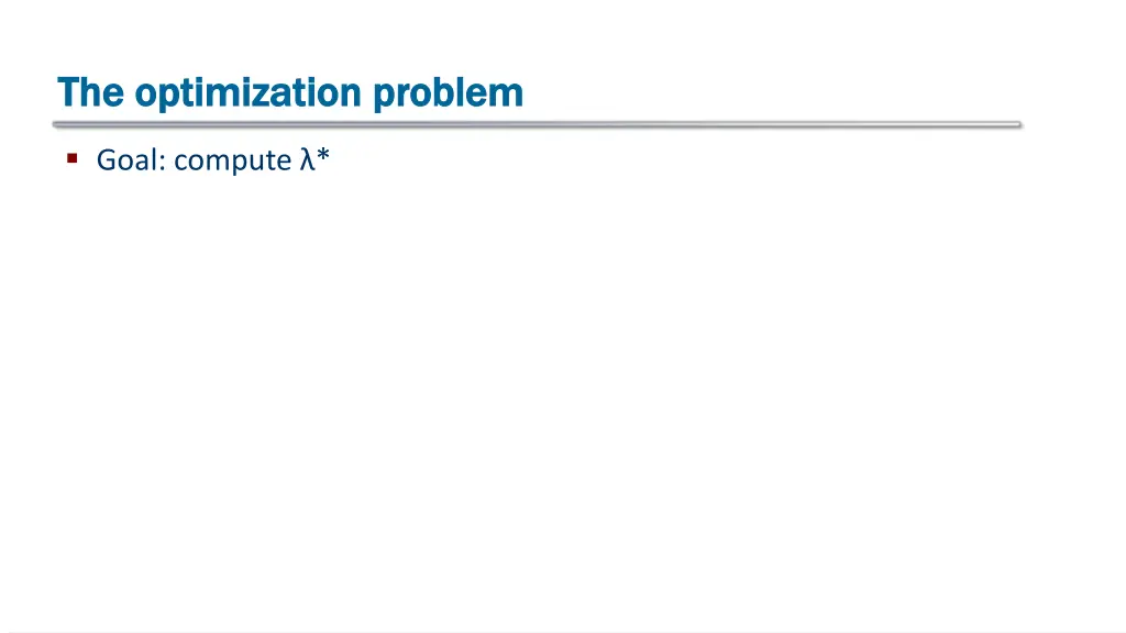 the optimization problem the optimization problem