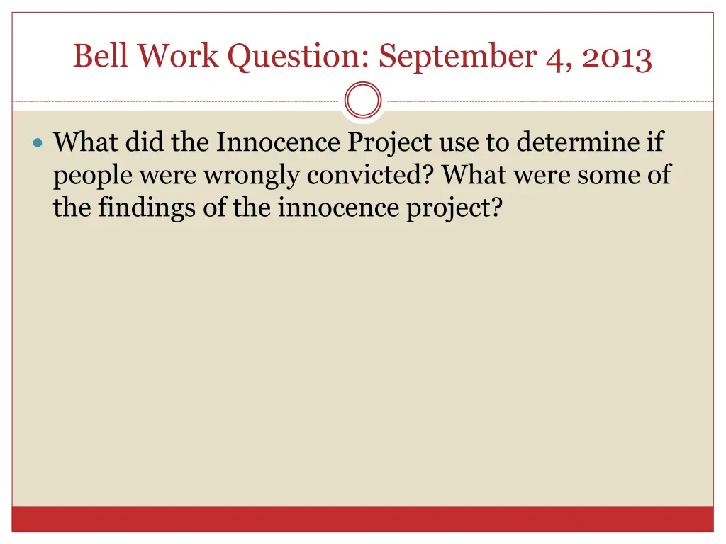 bell work question september 4 2013