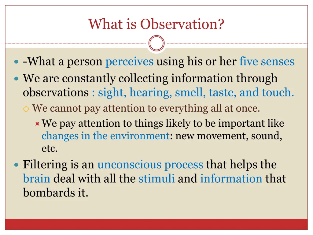 what is observation