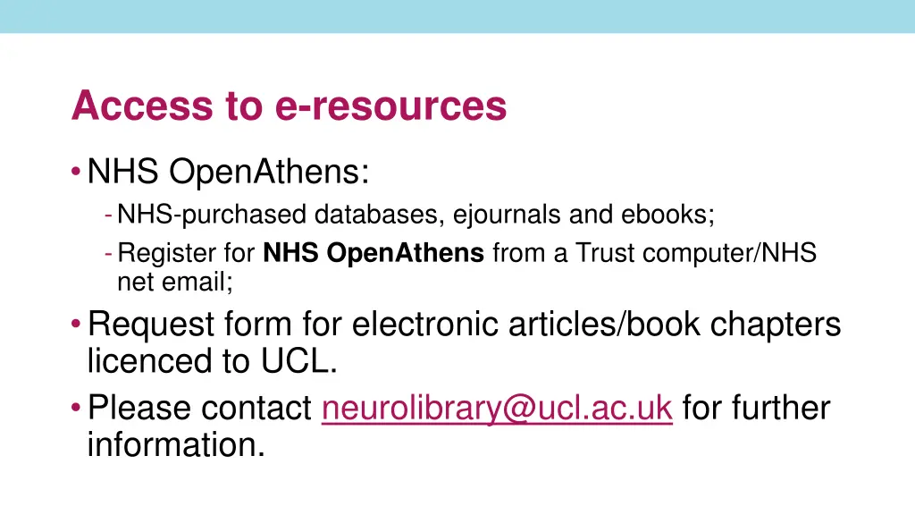 access to e resources