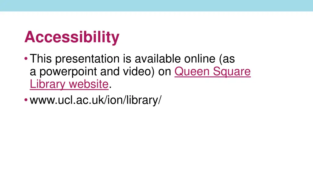 accessibility this presentation is available
