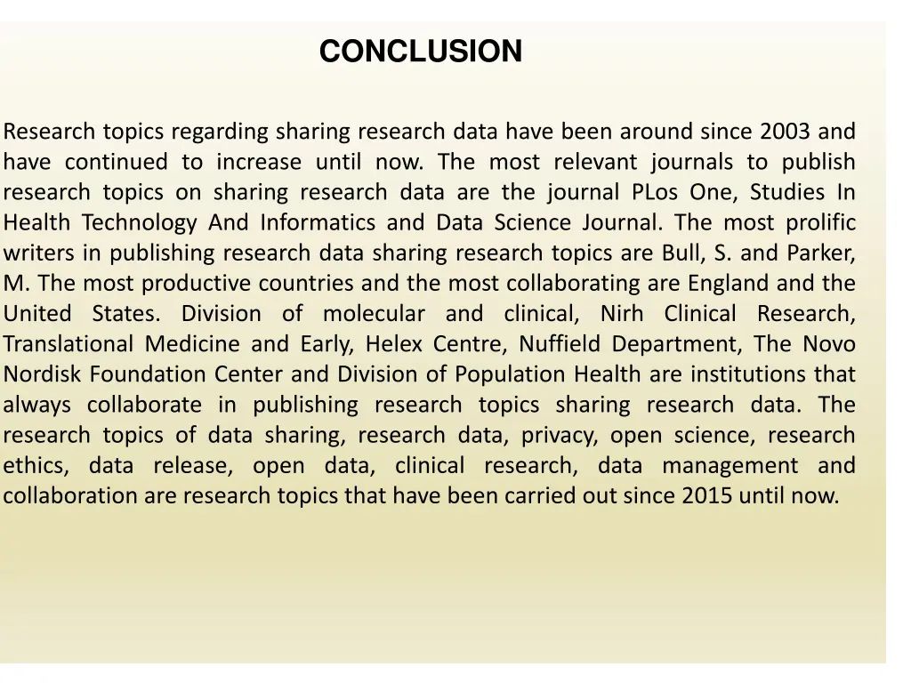 conclusion