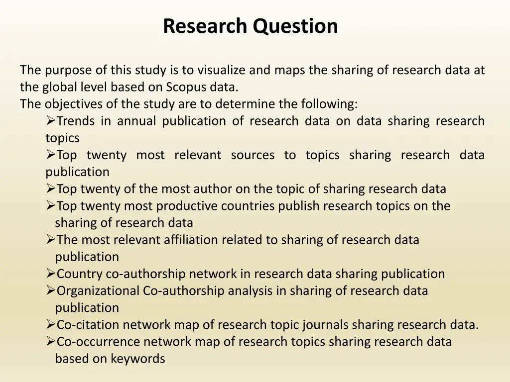 research question
