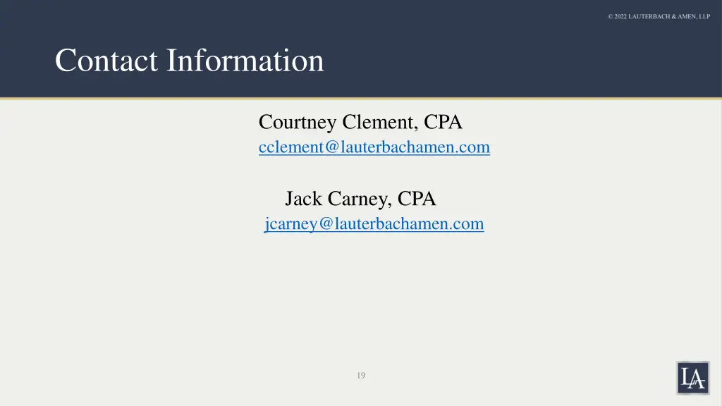 contact information